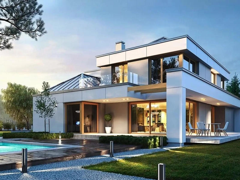 Aplicações de vidro arquitetônico em janelas de casa passiva